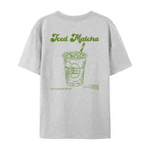 LIZAKOSHT  -  Iced Matcha Graphic Top Tees Short Sleeve Retro Aesthetic T-Shirts Cute Matcha Lover T Shirt Women Oversized Streetwear Clothing